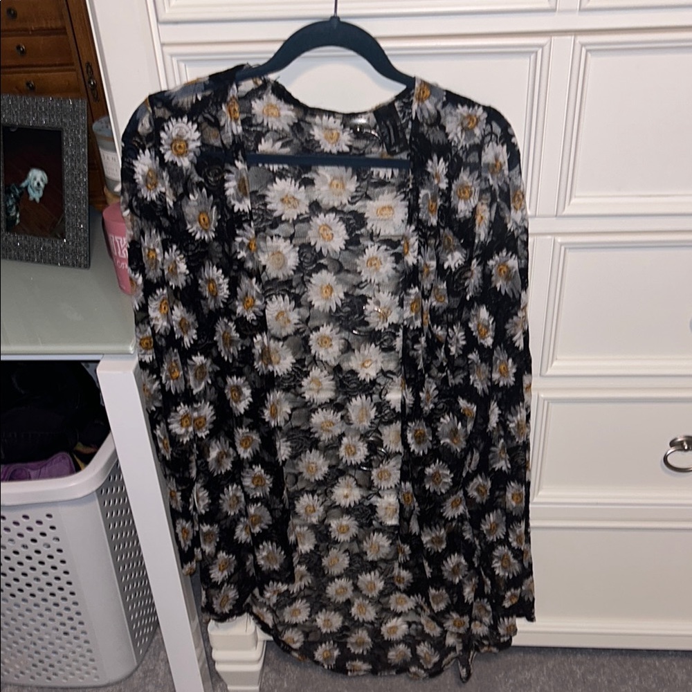 Floral Sheer Kimono Cardigan